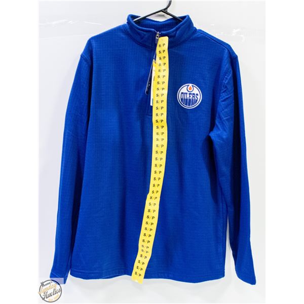 NEW EDMONTON OILERS MENS SMALL 1/4 ZIP TRAINERS