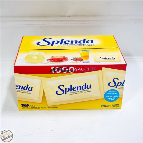 BOX OF SPLENDA NO CALORIE SWEETENERS PACKS