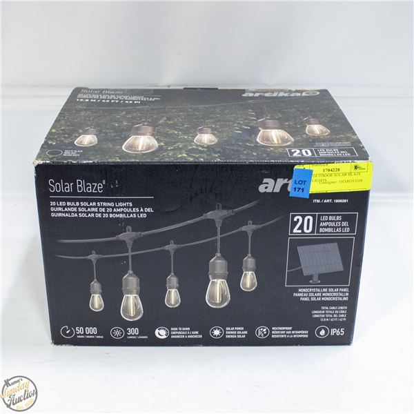 ARTIKA OUTDOOR SOLAR BLAZE STRING LIGHTS