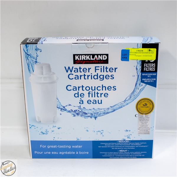 BOX OF 9 KIRKLAND WATER FILTER CARTRIDGES