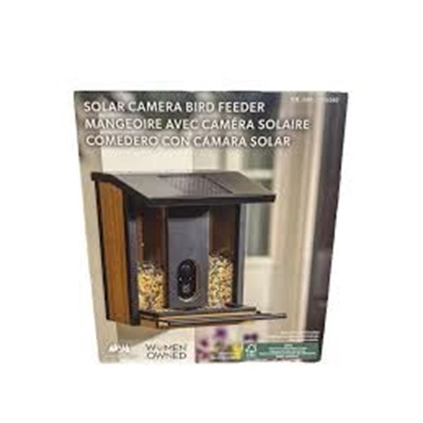 EVERGREEN SOLAR CAMERA BIRD FEEDER 3.5LB CAPACITY