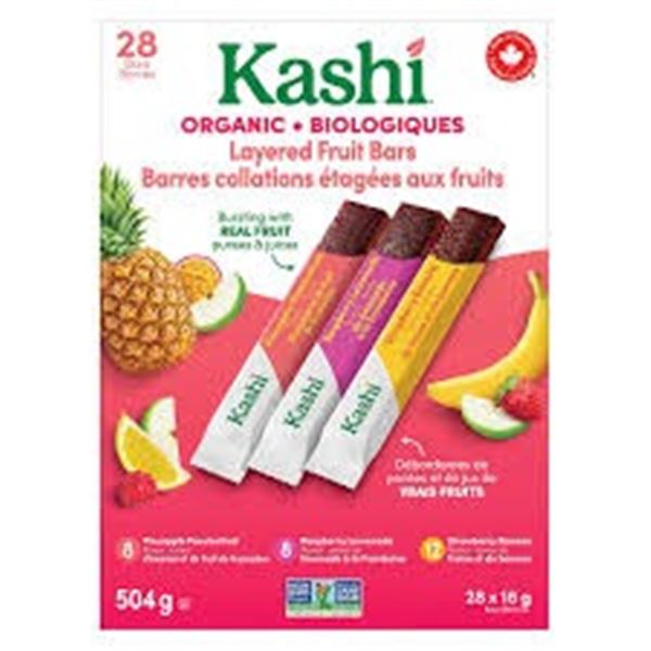NEW KASHI ORGANIC LAYERED FRUIT BARS 28 PACK X 18G