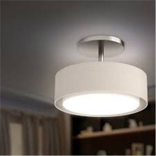BRAND NEW KODA DOU-MOUNT FABRIC DRUM CEILING LIGHT