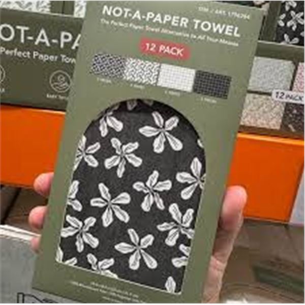 BRAND NEW 12 PACK OF "NOT A PAPER TOWEL" 4 STYLES