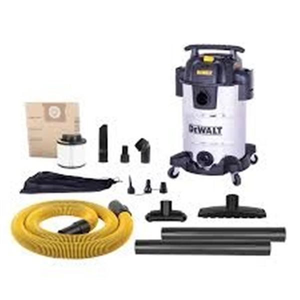 NEW DEWALT PRO STAINLESS STEEL DRY & WET VACUUM