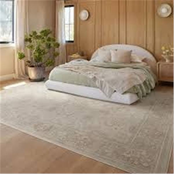 NEW RUGGABLE INDOOR WASHABLE AREA RUG - 8 X 10'