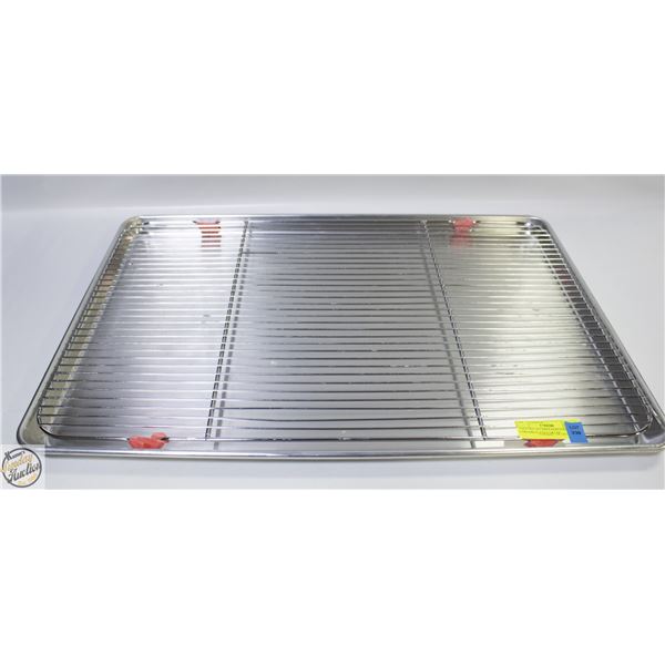 SAGETRA ALUMINUM BUN PAN & CHROME PLATED GRATE