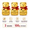 Image 1 : 3 LINDT TEDDY BEARS MILK CHOCOLATE 100G BB 05/26