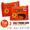 Image 1 : 2 REESES HALF POUND PEANUT BUTTER CUPS BB