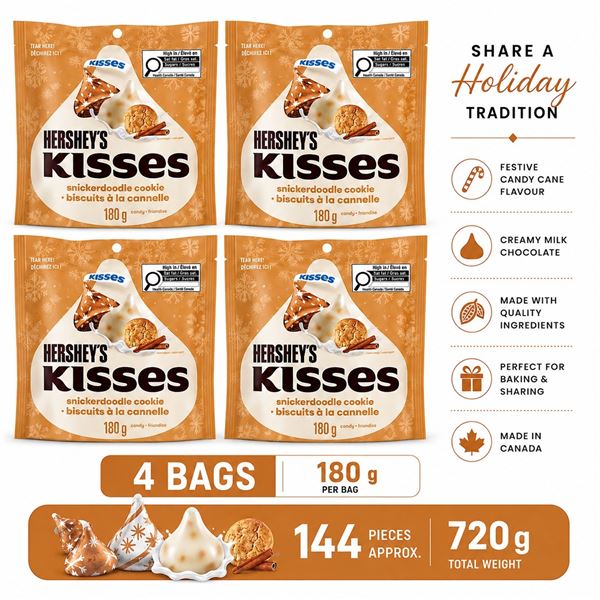 4 HERSHEYS KISSES SNICKERDOODLE COOKIE BB