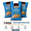 Image 1 : 3 SNYDERS SALTED CARAMEL PRETZEL PIECES BB 07/26