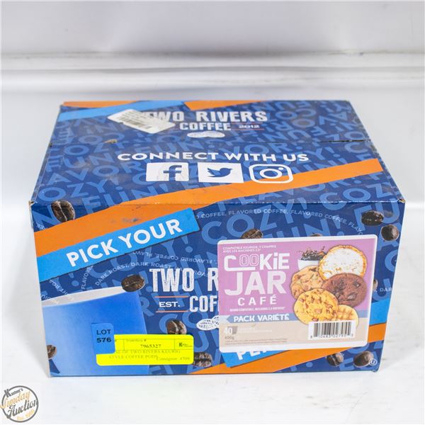 CASE OF TWO RIVERS KEURIG STYLE COFFEE PODS