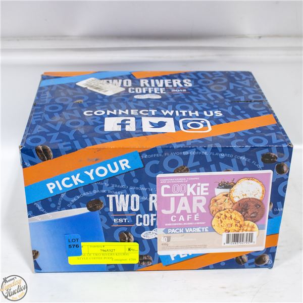CASE OF TWO RIVERS KEURIG STYLE COFFEE PODS