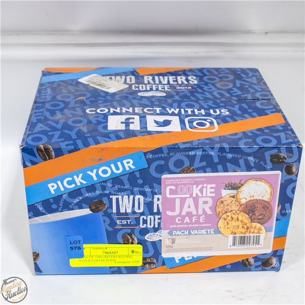 CASE OF TWO RIVERS KEURIG STYLE COFFEE PODS