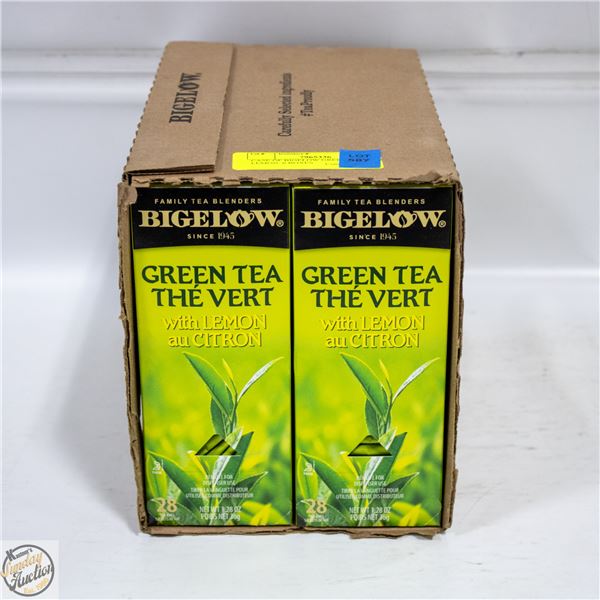 CASE OF BIGELOW GREEN TEA WITH LEMON. 6 BOXES