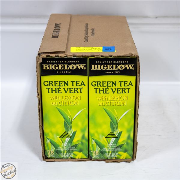CASE OF BIGELOW GREEN TEA WITH LEMON. 6 BOXES