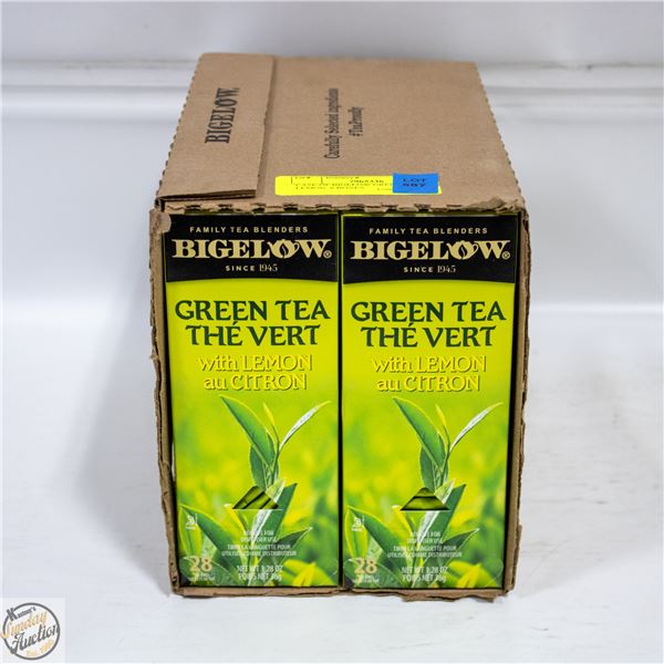 CASE OF BIGELOW GREEN TEA WITH LEMON. 6 BOXES