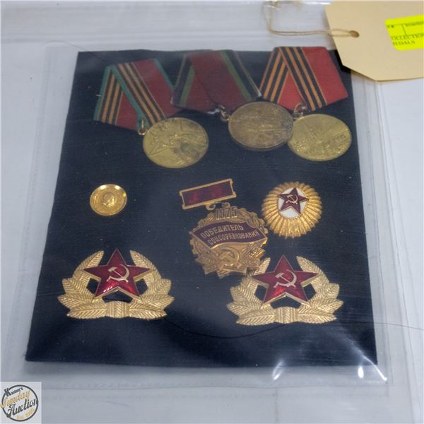 COLLECTION OF 8 SOVIET ERA MEDALS