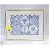 Image 1 : VINTAGE FRAMED DUTCH NEEDLEWORK