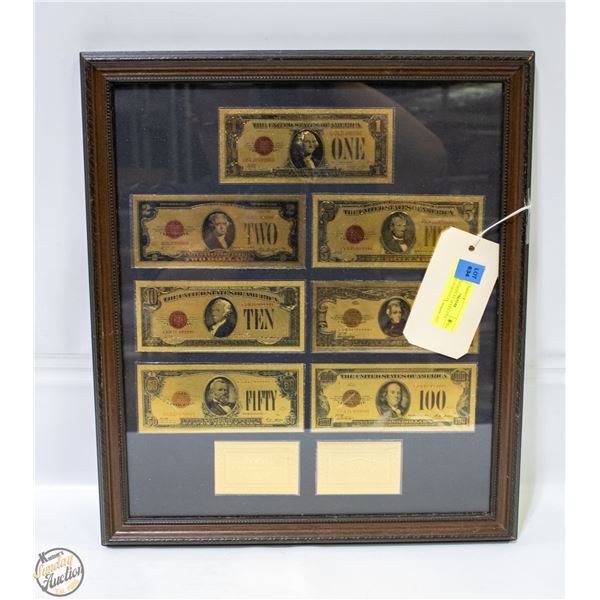FRAMED DISPLAY SEVEN USA (1928-1934) NOVELTY