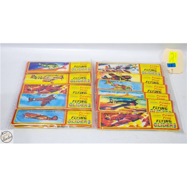 17 PIECES VINTAGE ASSORTED FLYING