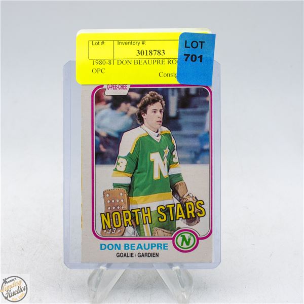 1980-81 DON BEAUPRE ROOKIE CARD OPC