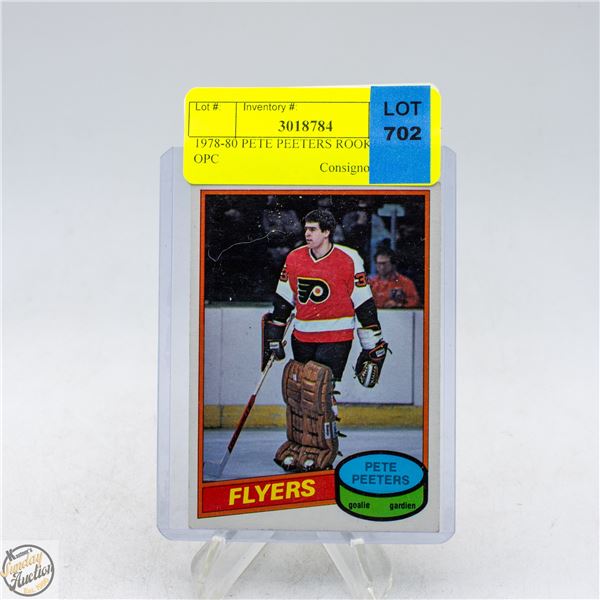 1978-80 PETE PEETERS ROOKIE CARD OPC