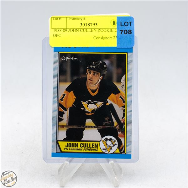 1988-89 JOHN CULLEN ROOKIE CARD OPC