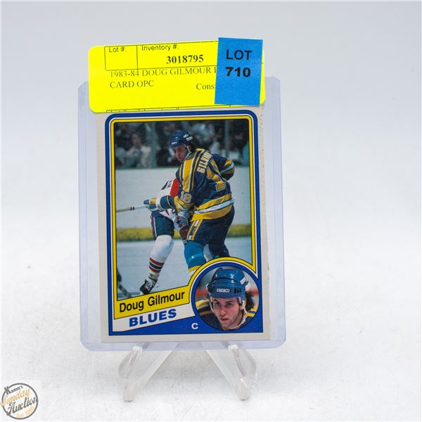1983-84 DOUG GILMOUR ROOKIE CARD OPC