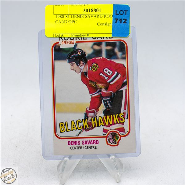 1980-81 DENIS SAVARD ROOKIE CARD OPC