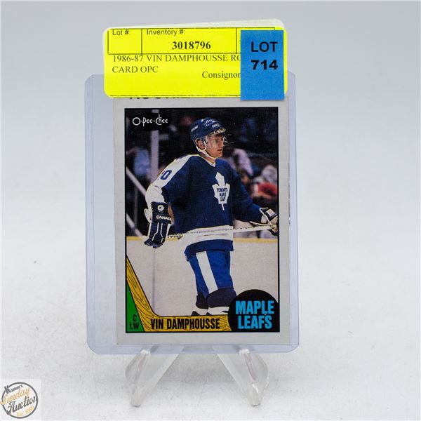 1986-87 VIN DAMPHOUSSE ROOKIE CARD OPC