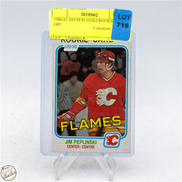1980-81 JIM PEPLINSKI ROOKIE CARD OPC