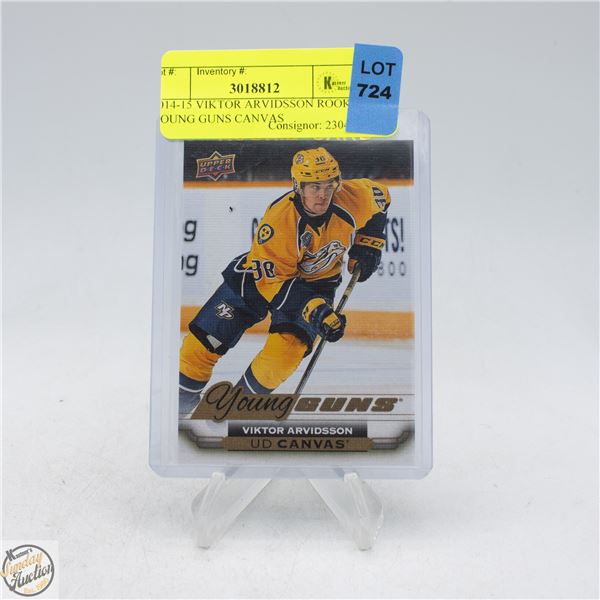 2014-15 VIKTOR ARVIDSSON ROOKIE YOUNG GUNS CANVAS