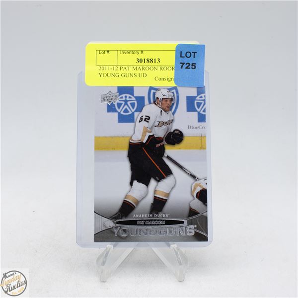 2011-12 PAT MAROON ROOKIE YOUNG GUNS UD