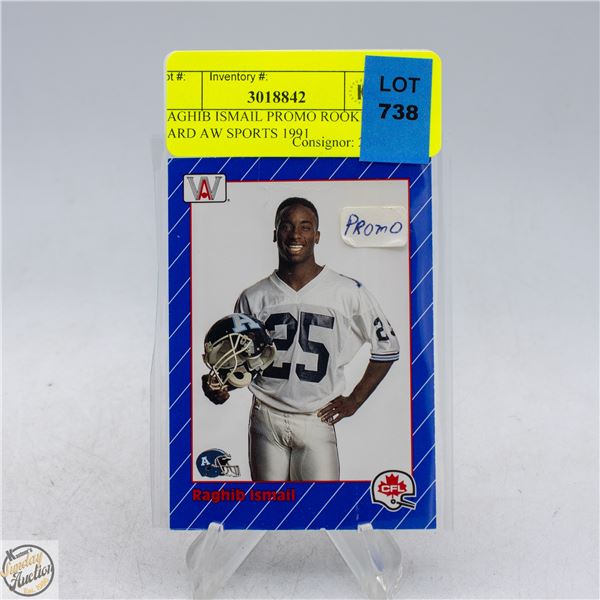 RAGHIB ISMAIL PROMO ROOKIE CARD AW SPORTS 1991