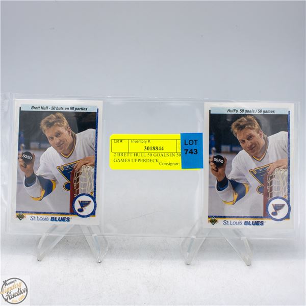 2 BRETT HULL 50 GOALS IN 50 GAMES UPPERDECK
