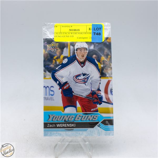 SEALED ZACH WERENSKI ROOKIE YOUNG GUNS UD