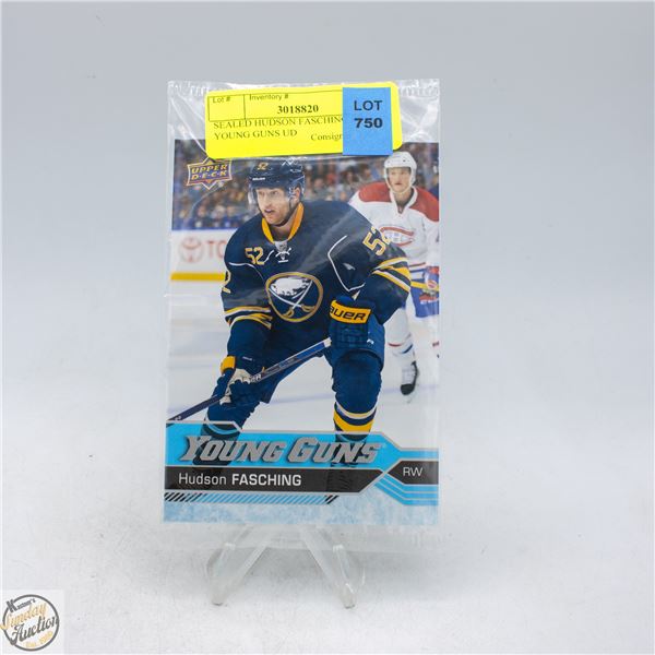 SEALED HUDSON FASCHING ROOKIE YOUNG GUNS UD
