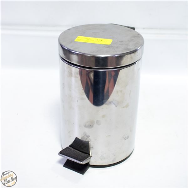 STAINLESS STEEL PEDAL LIFT GARBAGE CAN WITH