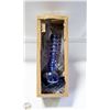 Image 1 : NEW 8.5" TALL HAND BLOWN BLUE CARNIVAL GLASS