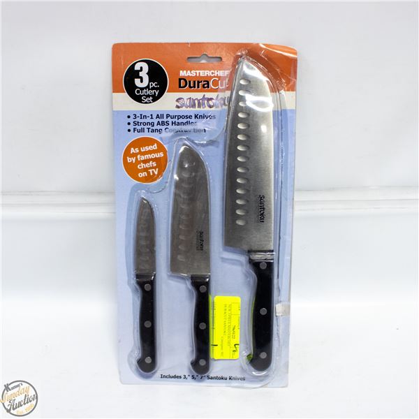 NEW 3-PIECE MASTERCHEF DURACUT SANTOKU