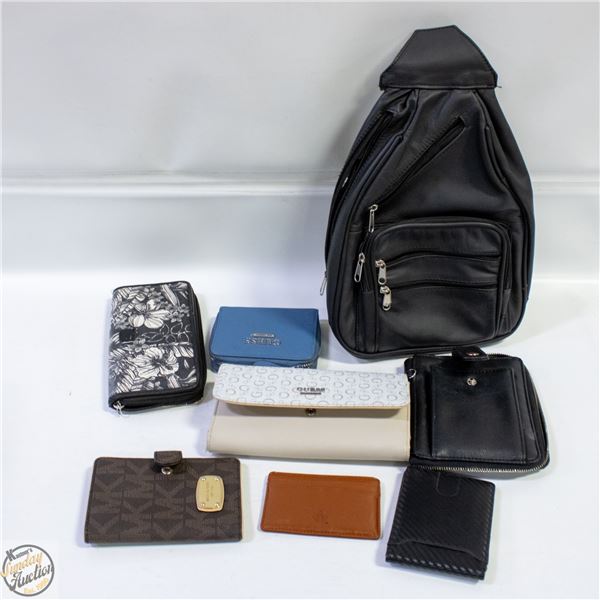 "POLICE SEIZURE" FLAT OF ASSORTED BAGS AND WALLETS