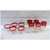 Image 1 : VINTAGE RUBY RED KINGS CROWN ALL TOGETHER-ESTATE