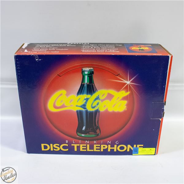 VINTAGE BLINKING COCA COLA TELEPHONE IN BOX