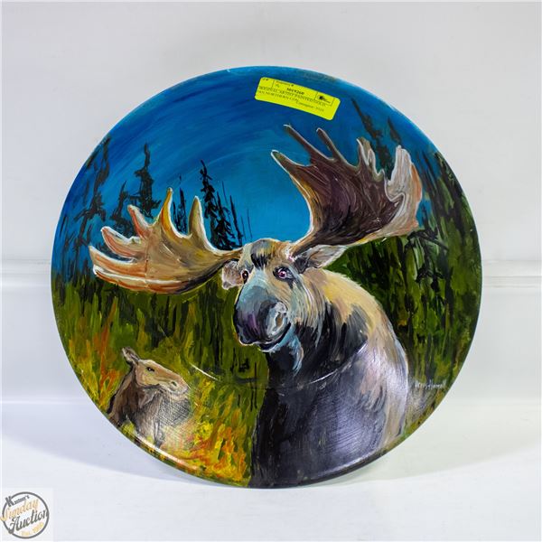 ORIGINAL ARTIST PAINTED GOLD PAN NORTHERN CDN