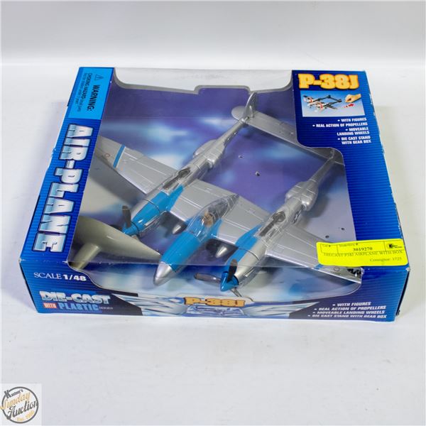 DIECAST P38J AIRPLANE WITH BOX