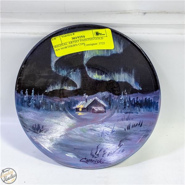 ORIGINAL ARTIST PAINTED GOLD PAN NORTHERN CDN