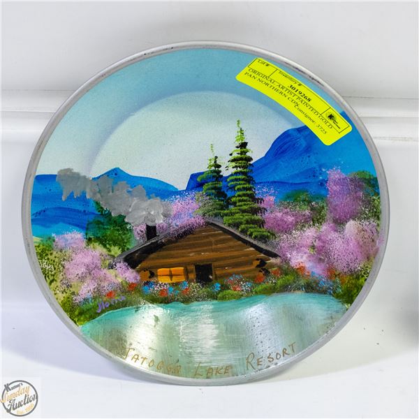 ORIGINAL ARTIST PAINTED GOLD PAN NORTHERN CDN