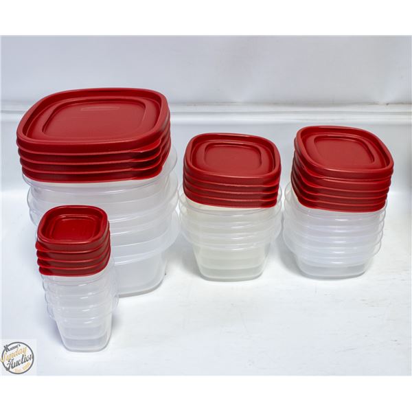 NEW 34-PIECE RUBBERMAID FOOD STORAGE SET