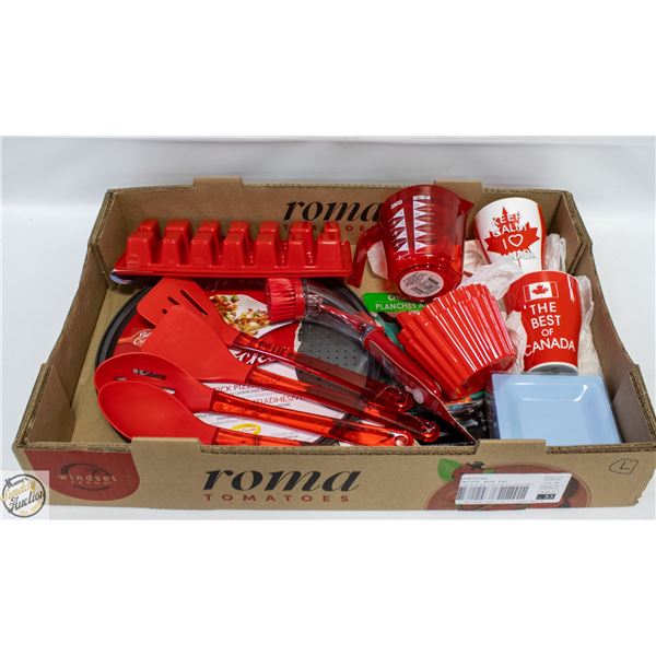 BOX WITH 2 NEW CANADA COFFEE CUPS, ICE CREAM